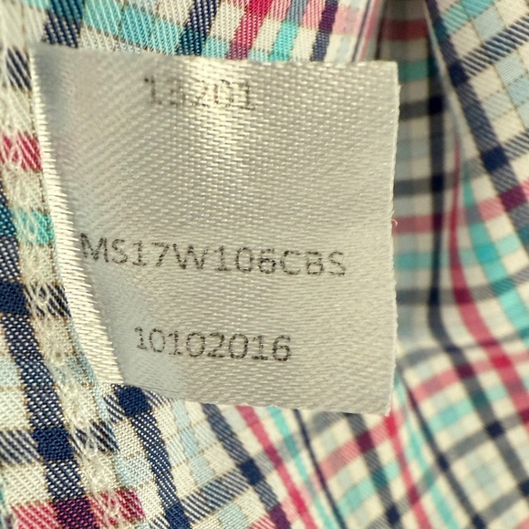 Peter Millar Plaid MS17W106CBS Short Sleeve Button-Down Shirt – Size L – NWOT - Picture 11 of 13